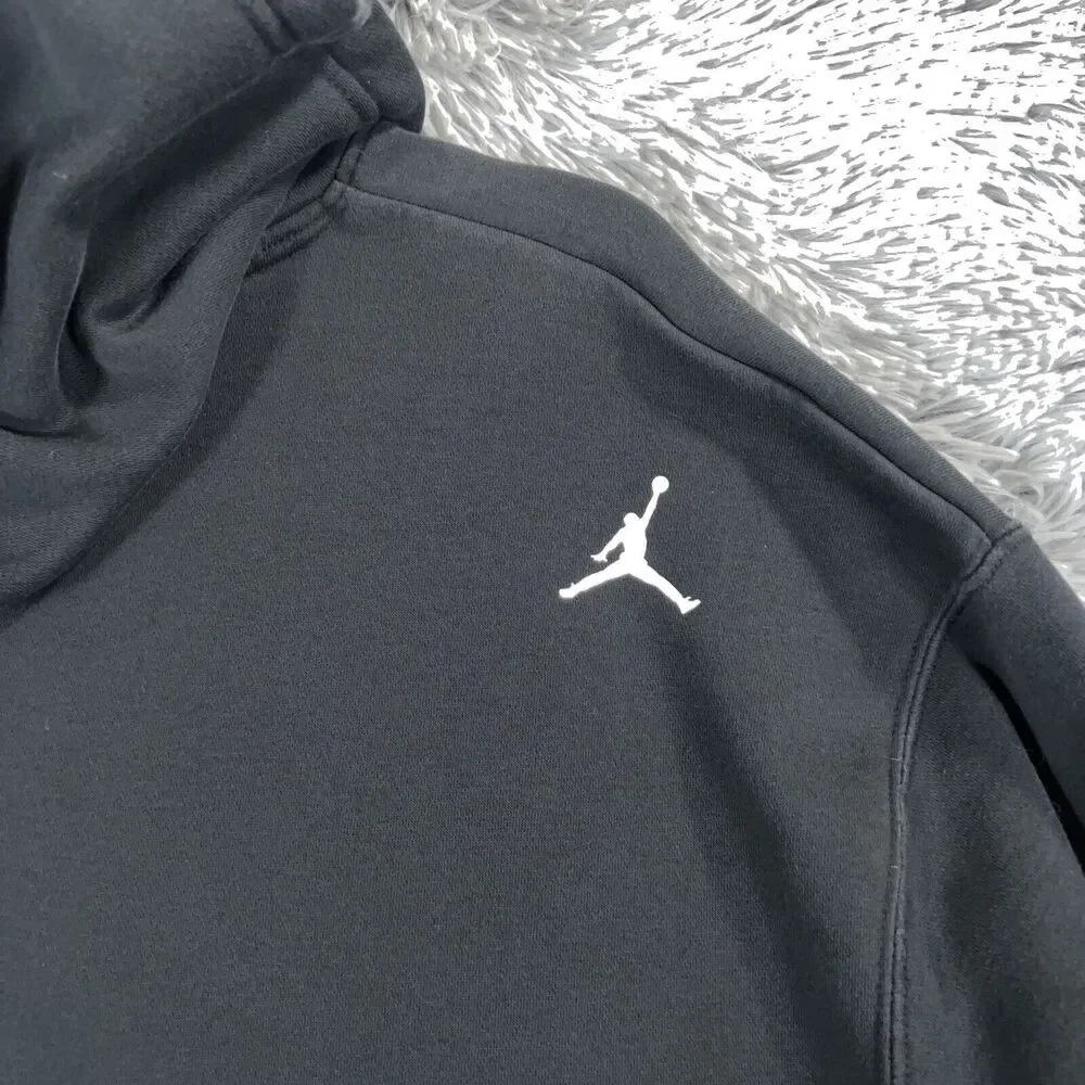Jordan Adult Sweatshirt Mens XXL Black White Hoodie Center Graphic Pullover Mens